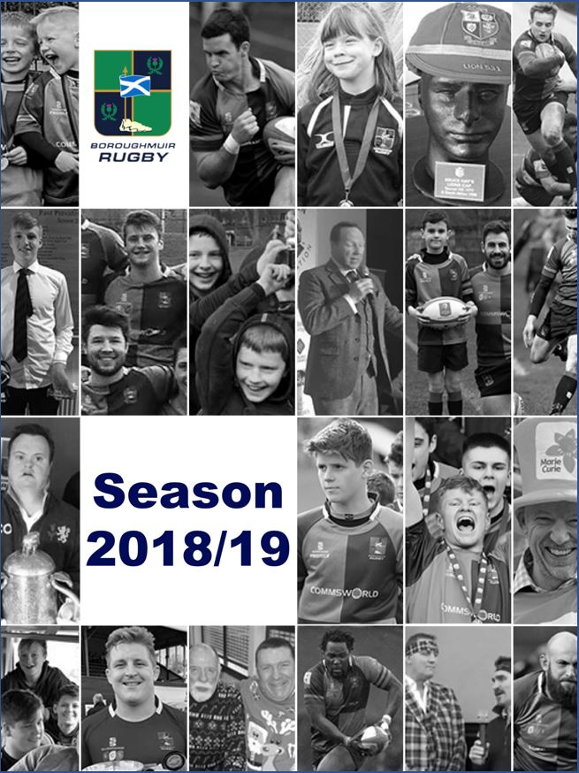 AGM report dront cover showing members involved in Season 2018_19